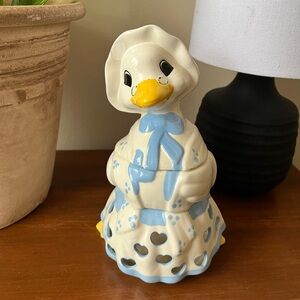 Blue and White Ceramic Goose